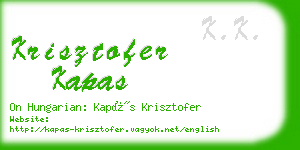 krisztofer kapas business card